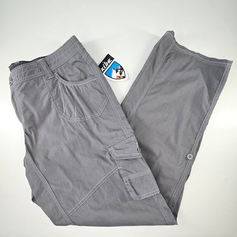 Women's KUHL Kontra Cargo Pants Carbon Gray Size 14 Short 14P NWT - Picture 4 of 12
